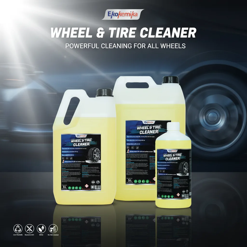 giới thiệu dung dịch tẩy lốp và mâm xe wheel tire cleaner của Ekokemika