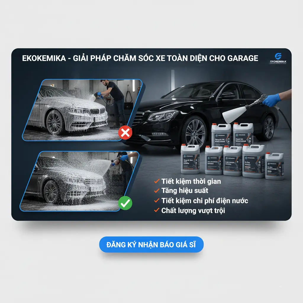 Dung dịch rửa xe Ekokemika cho garage